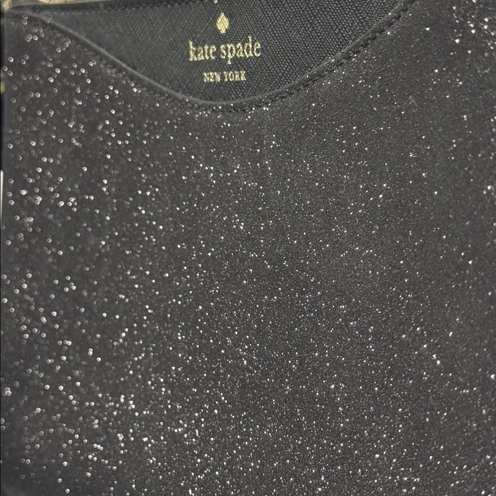Kate Spade Bag Shimmy Glitter Black Sparkle Crossbody - Picture 5 of 17